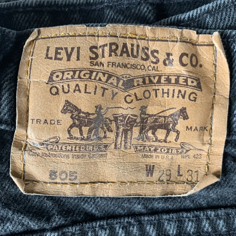 Levi’s 505 Black USA Vintage 26x29 Distressed Fit